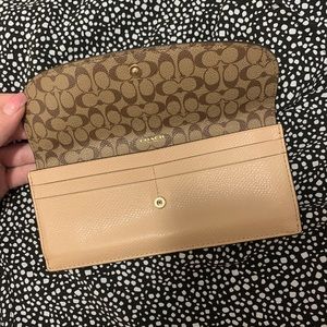 Coach Slim Envelope Wallet Crossgrain Saddle